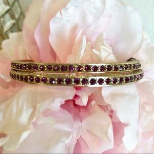 New Laundry By Shelli Segal Gold & Purple Bangles